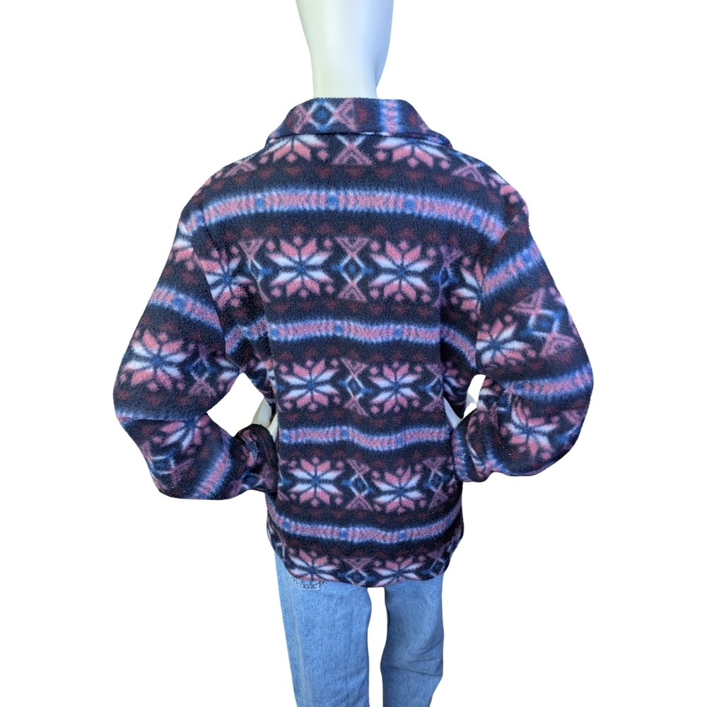 Vintage 90s Nordic Fleece Button-Up | Made In Canada | Size Large - Picture 4 of 7